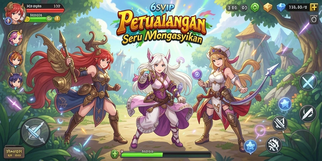 Screenshot 6SVIP menampilkan aksi seru dalam permainan Anime yang mendebarkan.