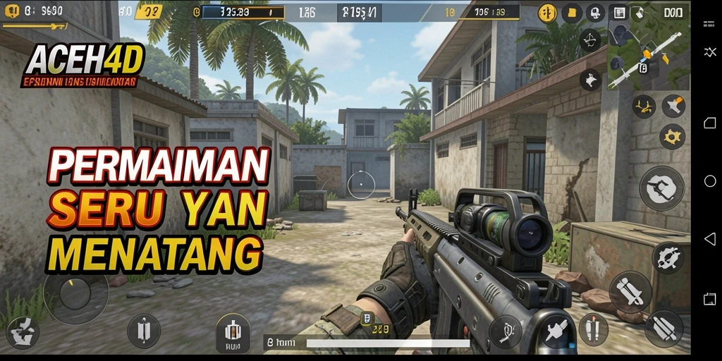 Tampilan gameplay seru dari ACEH4D dengan aksi tembak-menembak yang intens.