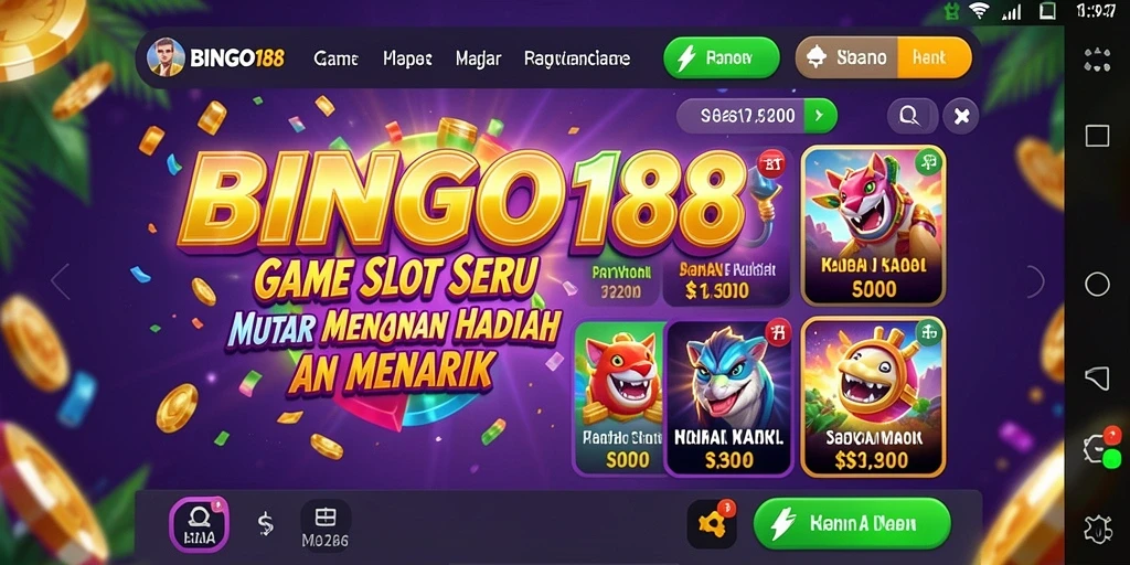 Screenshot utama BINGO188 menampilkan nafsu visual gameplay Slot yang menawan.