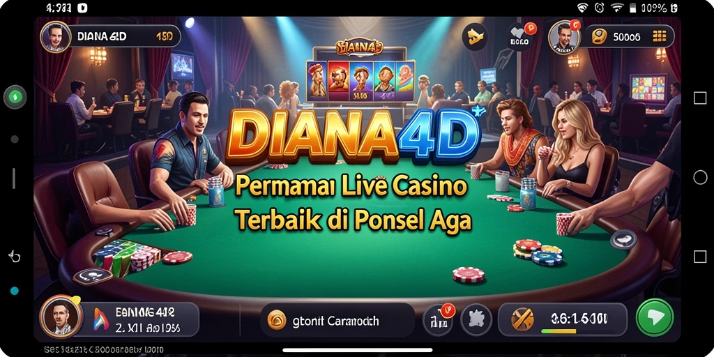 Gameplay Live Casino DIANA4D dengan dealer profesional dan interaksi langsung.
