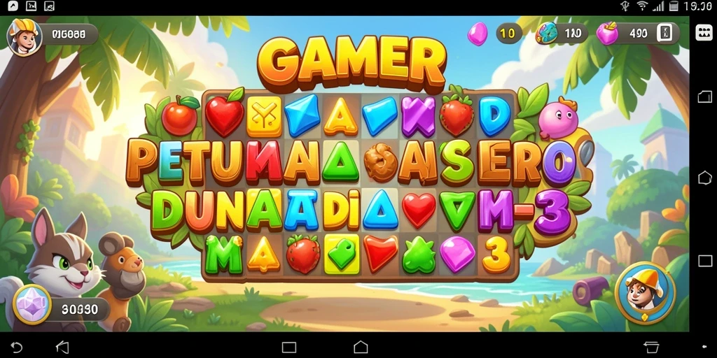 Screenshot utama GAMERP menampilkan gameplay Match-3 yang seru dan menantang.