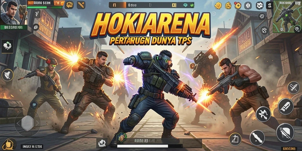Gameplay seru HOKIARENA dengan aksi menembak yang mendebarkan.