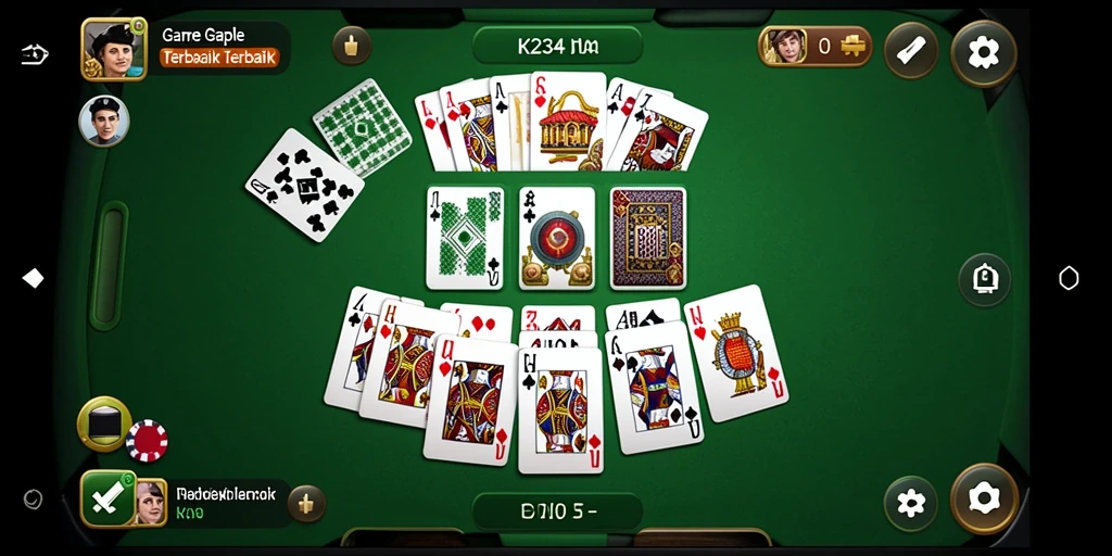 Screenshot gameplay K234 menampilkan suasana seru permainan Gaple.