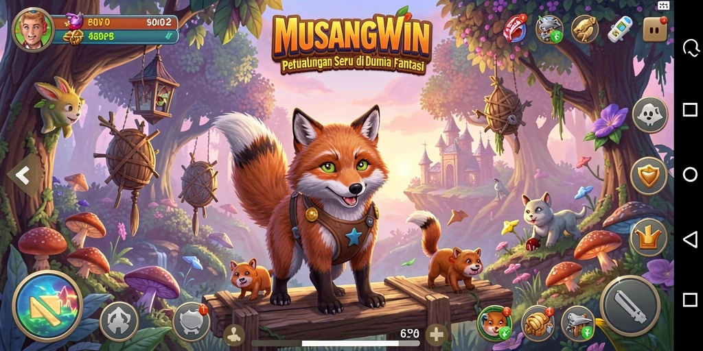 Screenshot gameplay MUSANGWIN yang menampilkan petualangan seru.