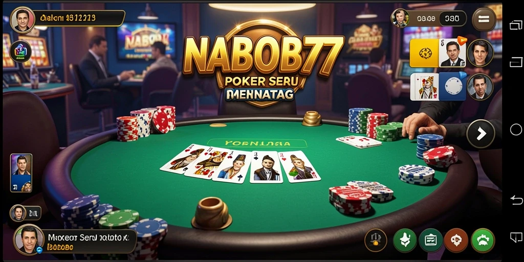 Screenshot utama NABOB77 menampilkan suasana permainan Poker yang kompetitif.