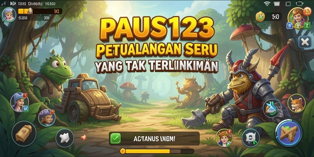 Tangkapan layar menunjukkan aksi mendebarkan dalam gameplay PAUS123.