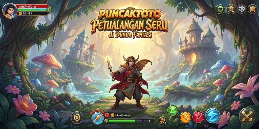 Screenshot gameplay PUNCAKTOTO menunjukkan aksi petualangan yang mendebarkan.