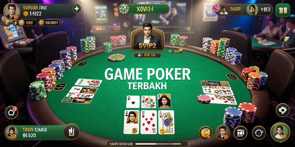 Screenshot gameplay SVIP2 yang menampilkan aksi seru permainan Poker.