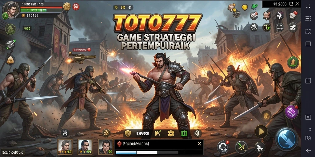 Tangkapan layar gameplay TOTO777 yang menampilkan pertempuran strategis yang intens.